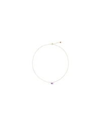 Oval East-West Rose Amethyst Necklace in 10kt Yellow Gold