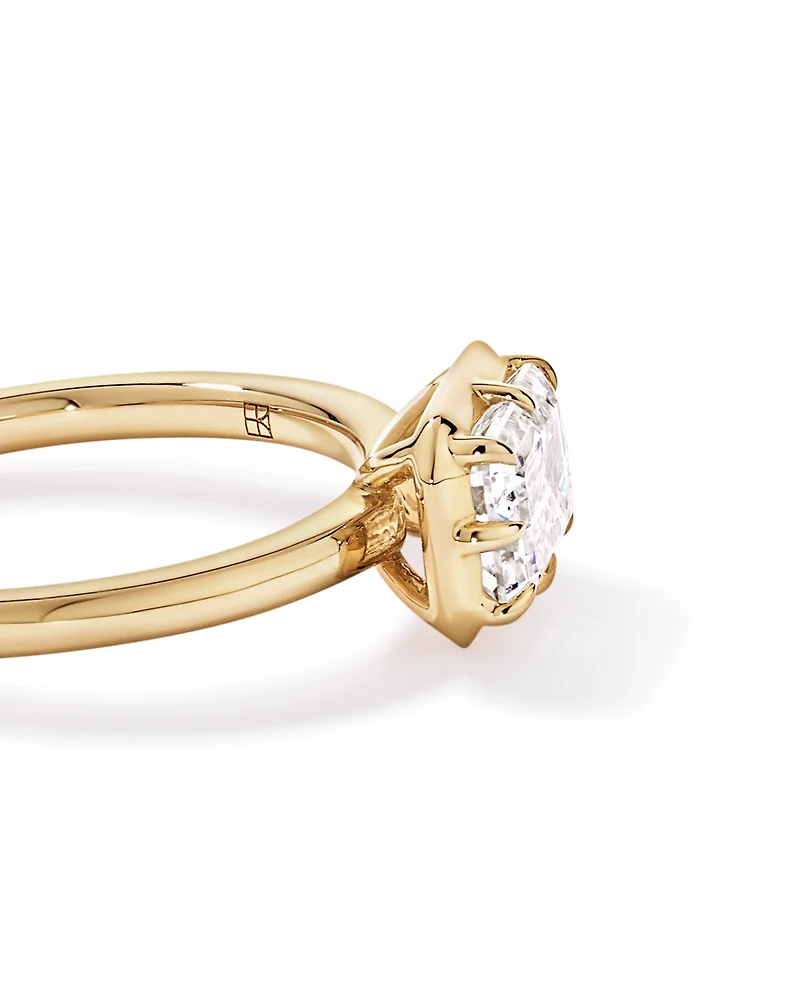 1.50TW Emerald Cut Laboratory-Grown Diamond Solitaire Ring in 14kt Yellow Gold