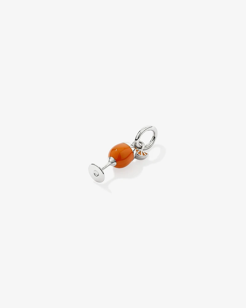 Spritz Pendant in Sterling Silver with Orange Enamel