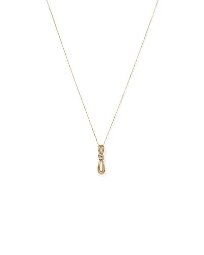 0.07 Carat TW Diamond Knots Pendant in 10kt Yellow Gold