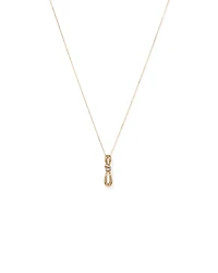 0.07 Carat TW Diamond Knots Pendant in 10kt Yellow Gold