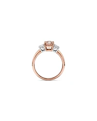 Ring with Morganite & 0.40 Carat TW of Diamonds in 10kt Rose Gold
