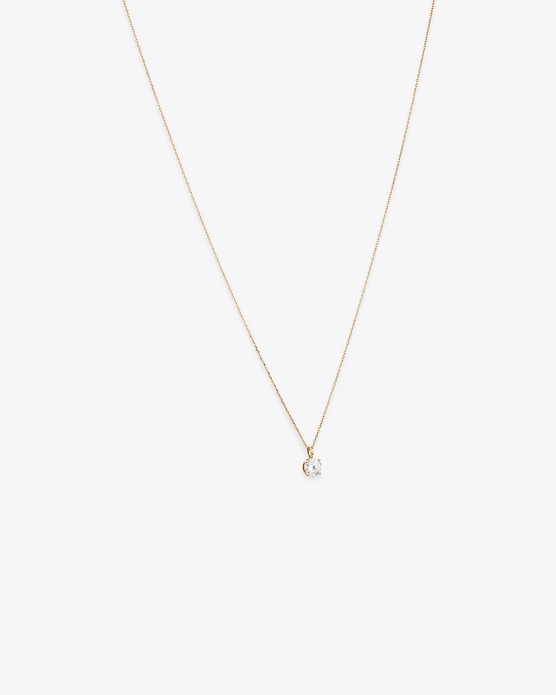 1.00 Carat TW Diamond Solitaire Pendant in 18kt Yellow Gold