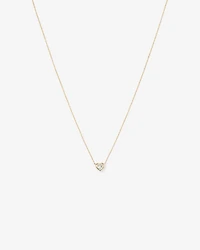 Collier en forme de cœur en diamant 1,00 carat TW cultivé en laboratoire en or jaune 10 carats