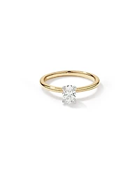 0.50 Carat TW Oval Canadian Diamond Solitaire in 18kt Yellow & White Gold