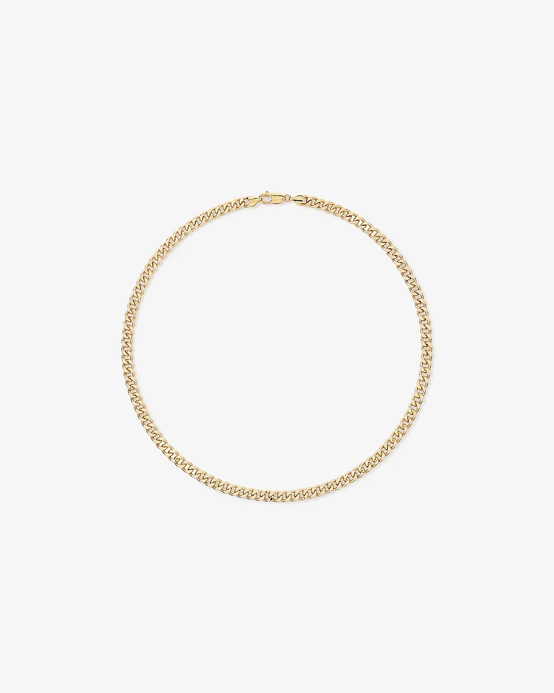 45cm (22") 6.8mm Width Semi Solid Diamond Cut Curb Chain in 10kt Gold