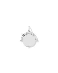 Engravable Spinning Circle Pendant in Sterling Silver