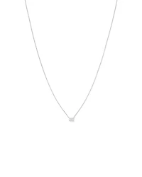 Collier Lab Solitaire Diamond Taltion Émeraude 0.50TW en argent