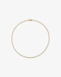 4.00 Carat TW Laboratory-Grown Diamond Tennis Necklace set in 10kt Yellow Gold