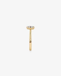 1.25 Carat TW Round Brilliant Laboratory-Grown Diamond Solitaire Bezel Set Engagement Ring 14kt Yellow Gold