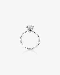 Sir Michael Hill Designer Halo Oval Engagement Ring with 1.35 Carat TW of Diamonds in 18kt White Gold