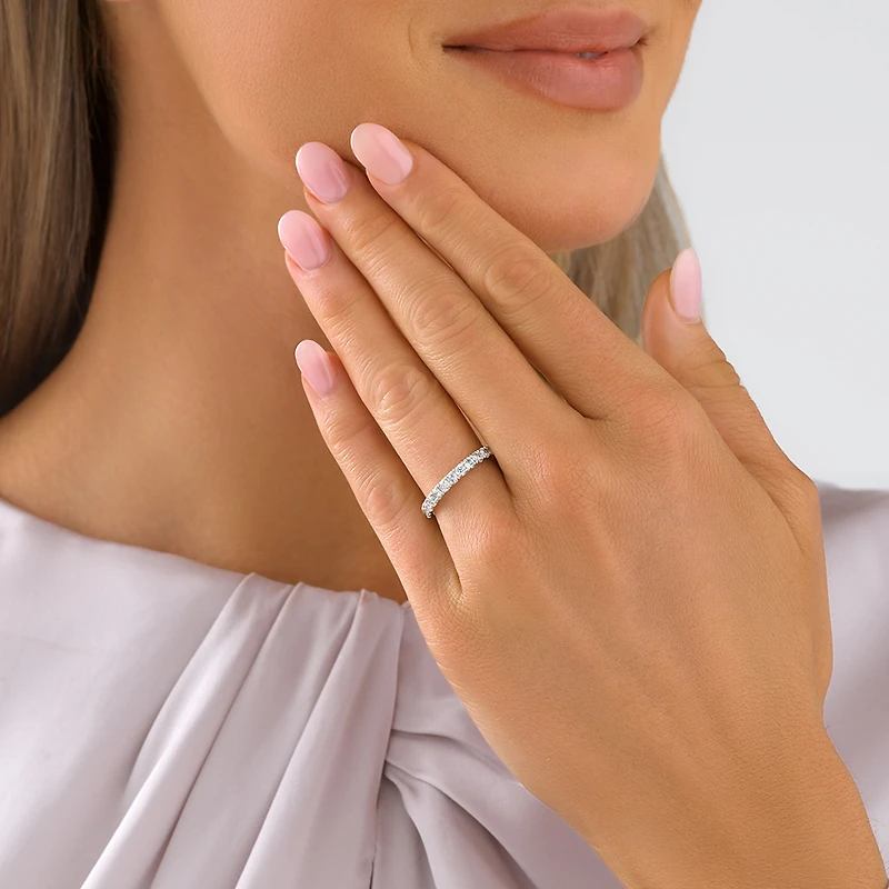 Evermore Wedding Band with 0.75 Carat TW Diamonds in 14kt White Gold