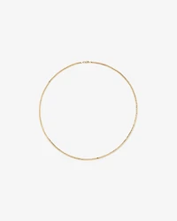 60cm (22") 3mm Width Solid Flat Bevelled Curb Chain in 10kt Yellow Gold