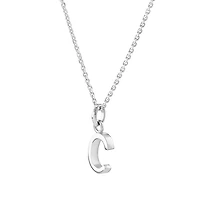 "C" Initial Pendant in Sterling Silver