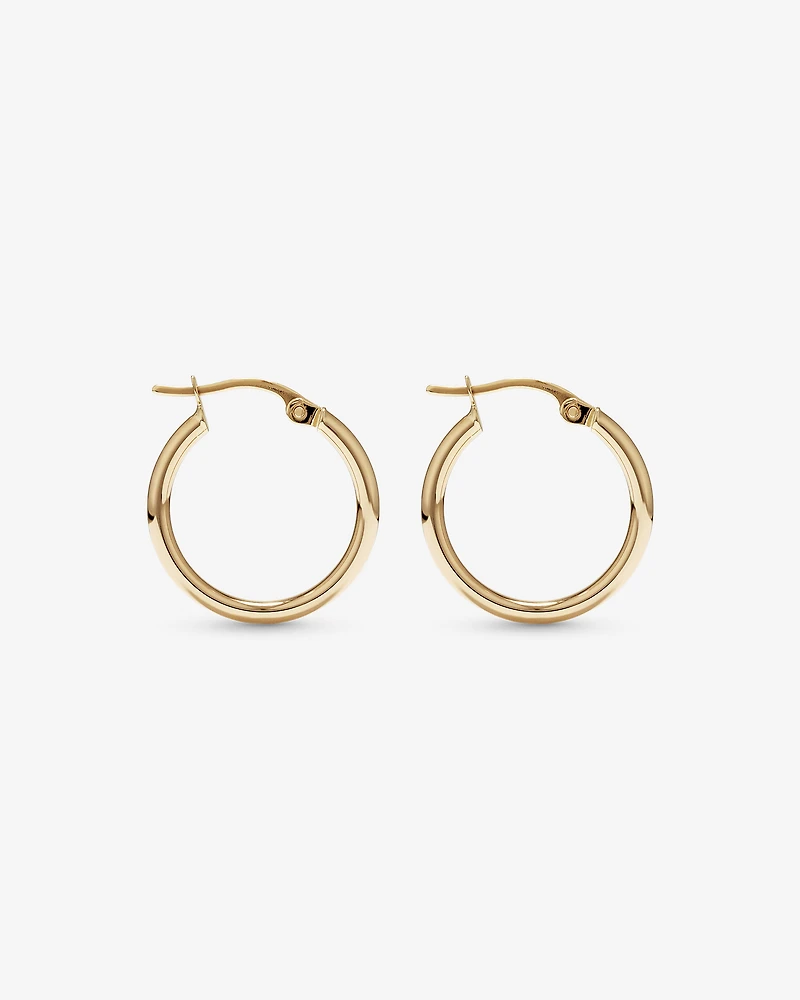 18mm Hoop Earrings in 10kt Yellow Gold