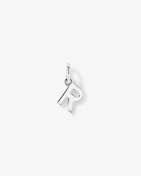 Letter R Initial Pendant in Sterling Silver