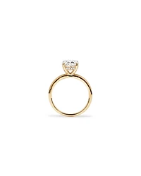 Bague solitaire en or jaune 18 carats avec diamant de laboratoire taille ovale de 3,10 carats