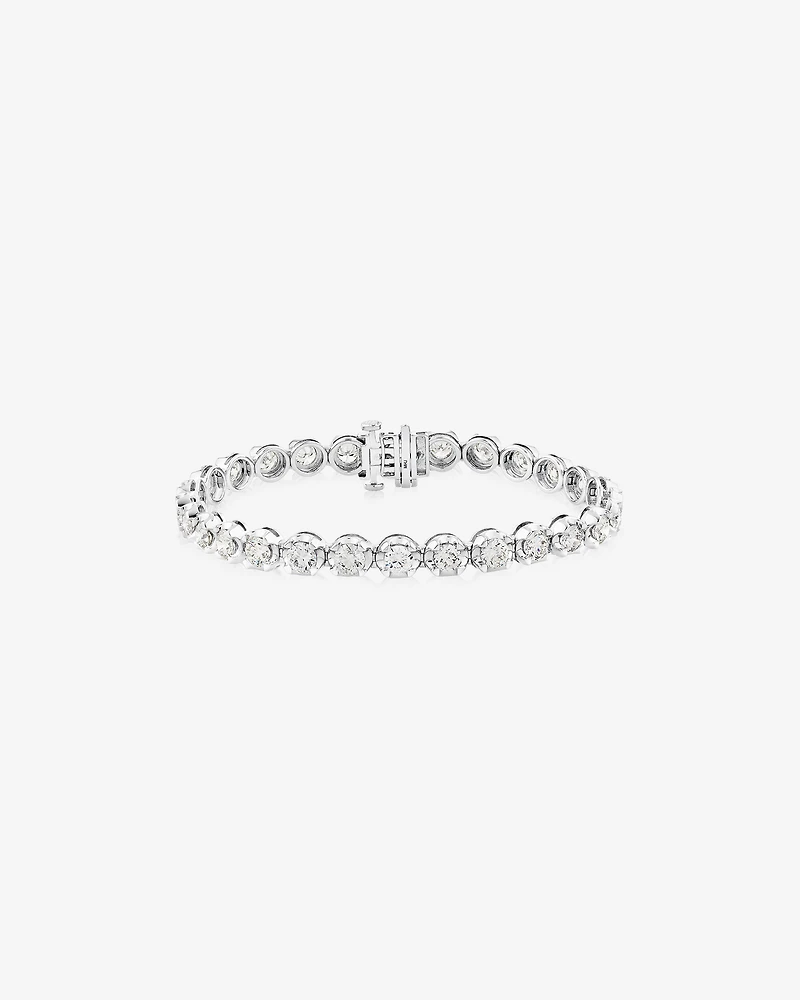 8.00 Carat TW Diamond Tennis Bracelet in 14kt White Gold