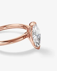 1.25 Carat TW Marquise Laboratory-Grown Diamond Solitaire Engagement Ring in 14kt Rose Gold