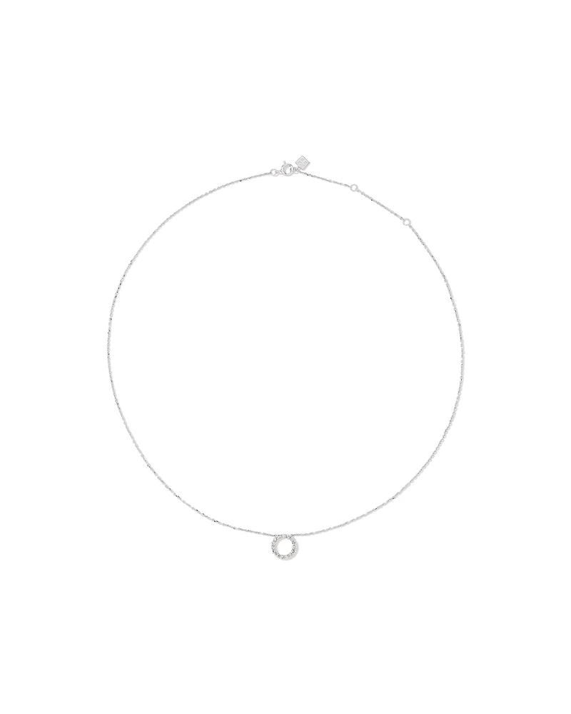 Carat TW Diamond Circle Necklace in 10kt White Gold