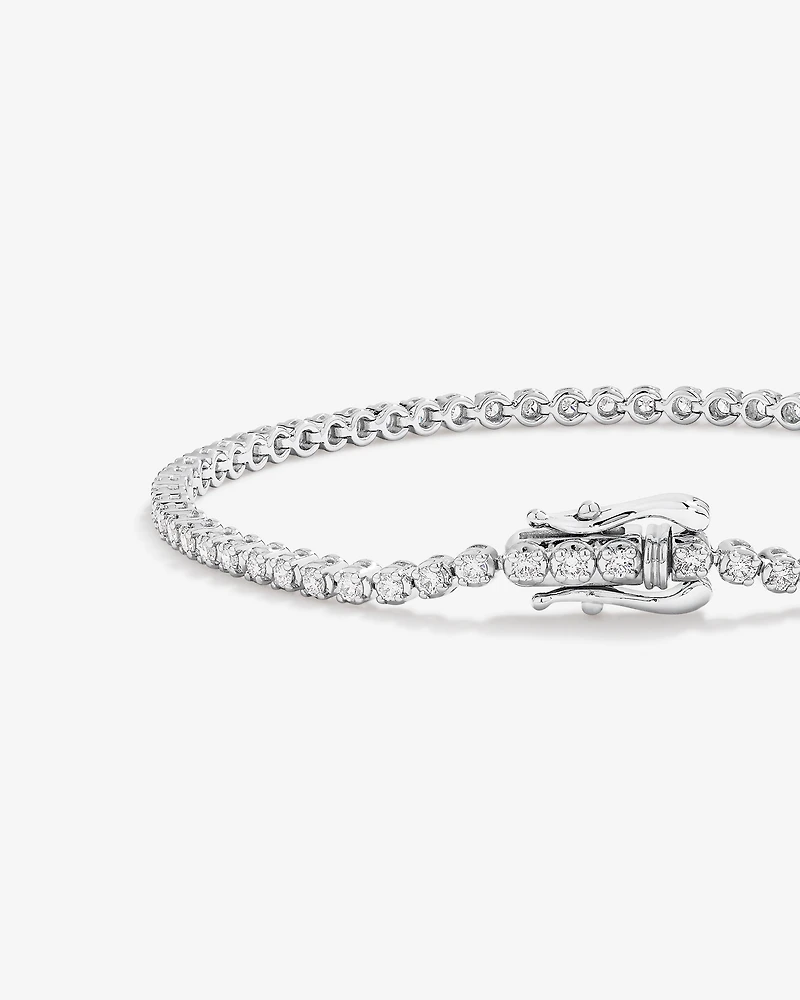 1.50 Carat TW Laboratory-Grown Diamond Tennis Bracelet in Sterling Silver
