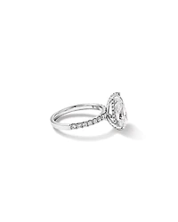 3.50 Carat TW Pear Cut Laboratory-Grown Diamond Engagement Ring in 18kt White Gold
