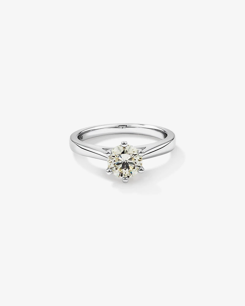 Certified Solitaire Engagement Ring with a 1 Carat TW Diamond in 14kt White Gold