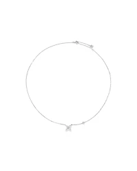 Collier de diamants de laboratoire TW Floret de 0,65 carat en or blanc 10 carats