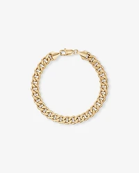 Bracelet Chaîne Gourmette Diamantée Semi-Solide 23 cm (9") 9 mm en Or Jaune 10 Carats