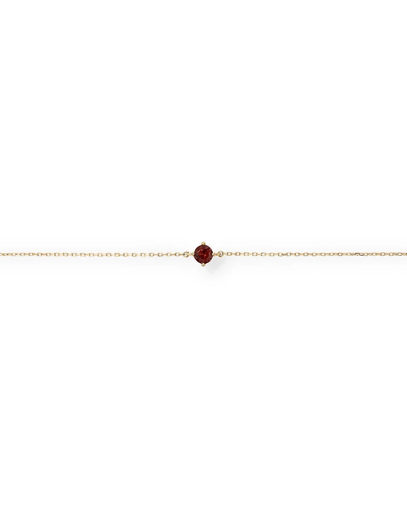 Bracelet with Garnet in 10kt Yellow Gold
