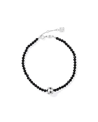 Bracelet de perles de ballon de soccer de 21 cm en argent sterling