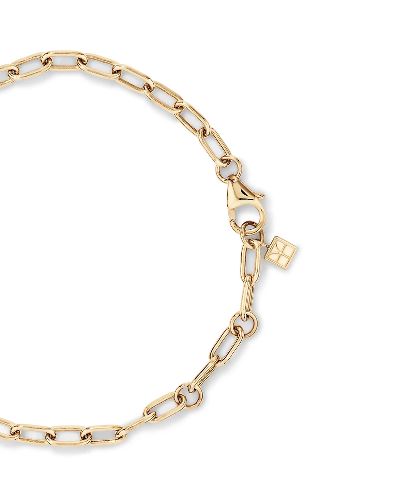 Signature Lock Bracelet in 10kt Yellow Gold