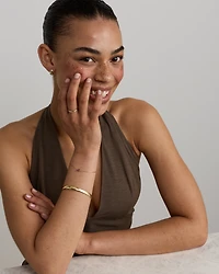 Bracelet en or jaune 10 K avec améthyste