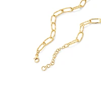 Diamond Cut Oval Twist Link Chain in 10kt Yellow Gold