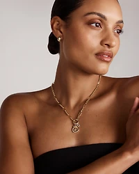 Diamond Letter S Initial Pendant in 10kt Yellow Gold