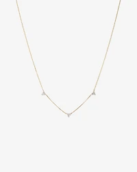 Station Necklace With 0.25 Carat TW Diamonds in 10kt Yellow Gold