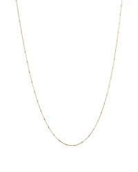 50cm (20") Station Ball and Curb Chain in 10kt Yellow Gold