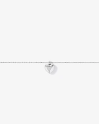 Puff Heart Pendant with 45cm chain in Sterling Silve
