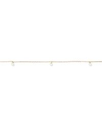 Cultured Freshwater Pearl Station Necklace in 10kt Yellow Gold