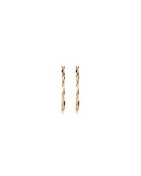28mm Square Twist Hoop Earrings in 10kt Yellow Gold