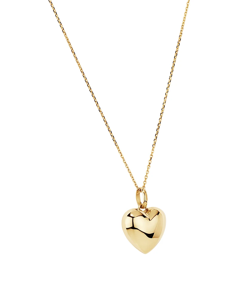 Petit pendentif de cœur en relief en or jaune 10 K