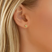 Stud Earrings with Peridot in 10kt Yellow Gold