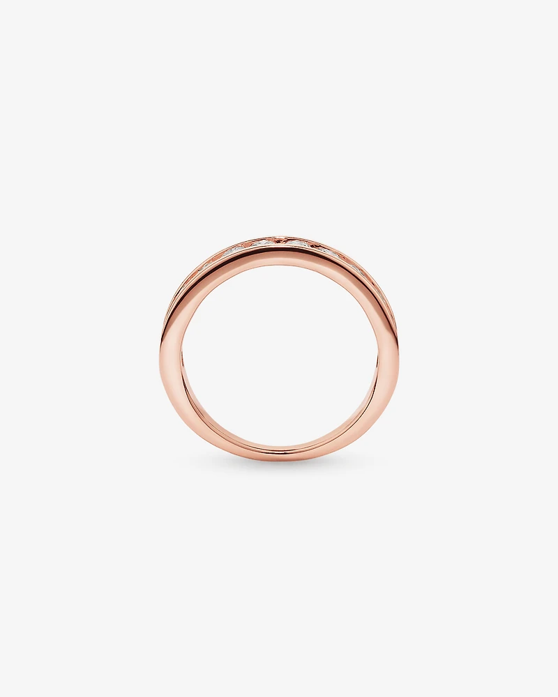 1.00 Carat TW Channel Set Round Brilliant Laboratory-Grown Diamond Wedding Ring in 14kt Rose Gold