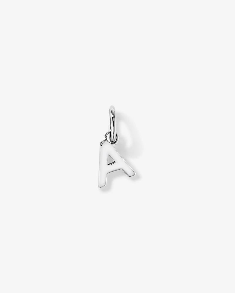 Letter A Initial Pendant in Sterling Silver