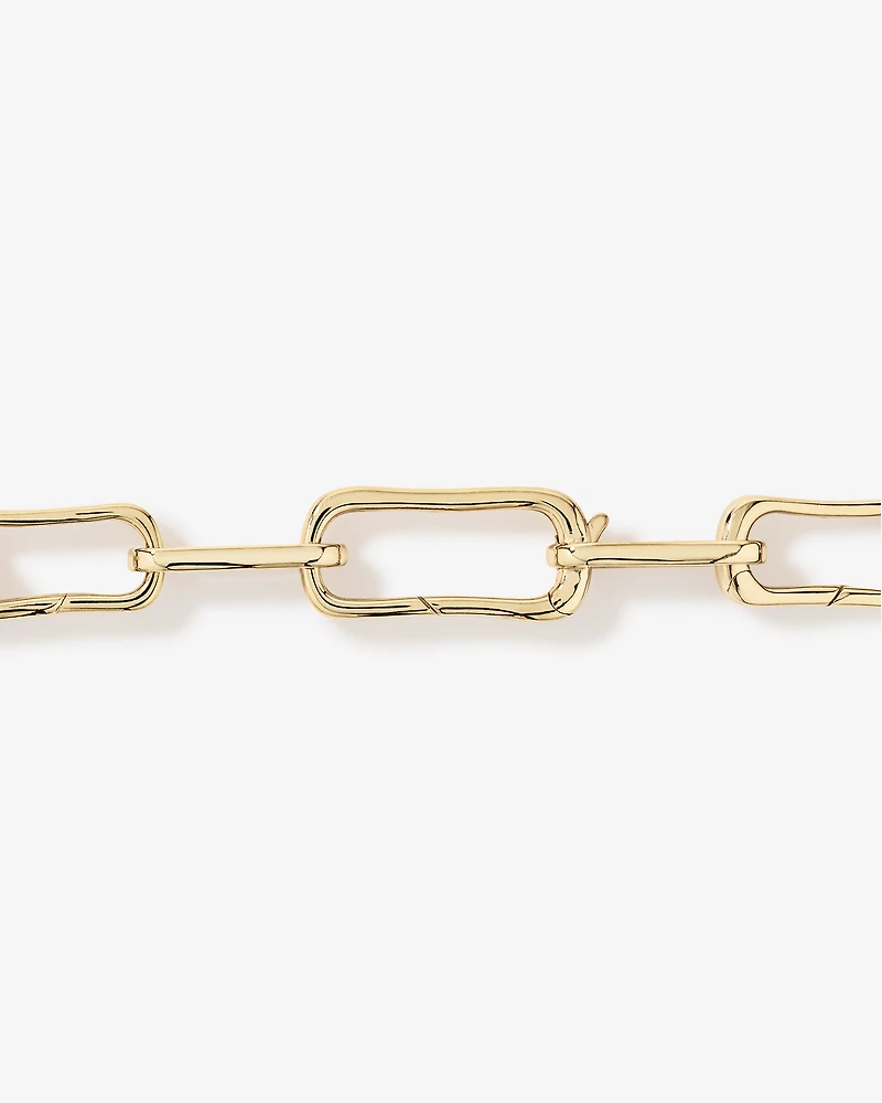 20.5cm (8") Alternate Clip Link Bracelet in 18ct Yellow Gold Vermeil