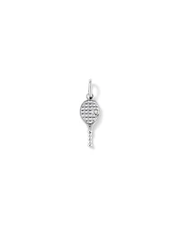 Diamond Accent Tennis Racquet Pendant in Sterling Silver