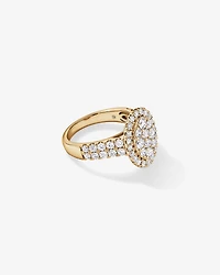 2.00TW Round Brilliant Laboratory-Grown Diamond Cluster Ring 10kt Yellow Gold