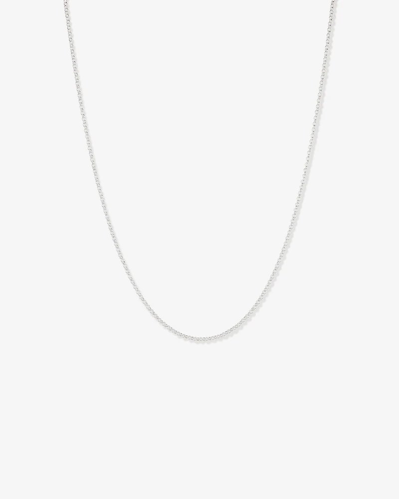 45cm (18") 2mm-2.5mm Width Belcher Chain in Sterling Silver