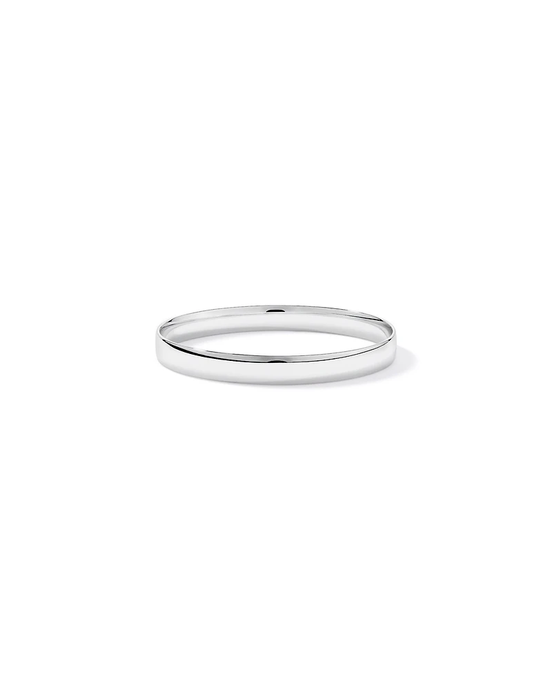 65mm (2.56") 8mm Width Solid Oval Bangle in Sterling Silver