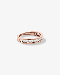1.00 Carat TW Channel Set Round Brilliant Laboratory-Grown Diamond Wedding Ring in 14kt Rose Gold